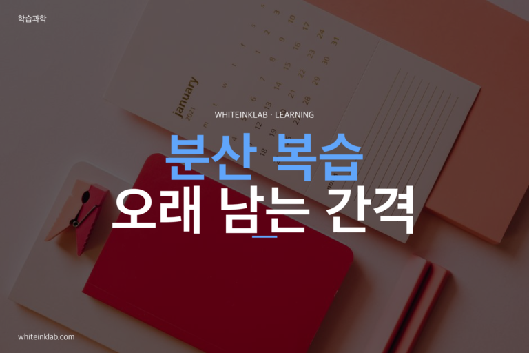 분산 복습 주제를 화이트잉크랩 스타일로 정리한 학습 가이드 대표이미지
