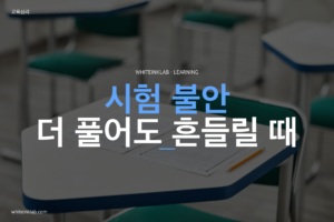 시험 불안 주제를 화이트잉크랩 스타일로 정리한 학습 가이드 대표이미지