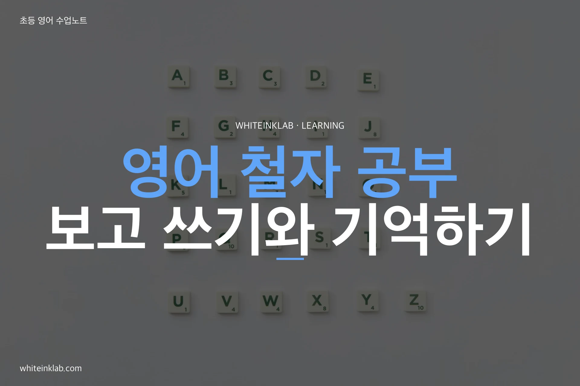 영어 철자 공부: 보고 쓰기와 기억해서 쓰기 비교 안내
